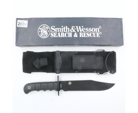 Smith &amp; Wesson Search &amp; Rescue survival knife, model CKSUR6, with canvas sheath, boxed. UK P&amp;P Group 2 (£20+VAT f