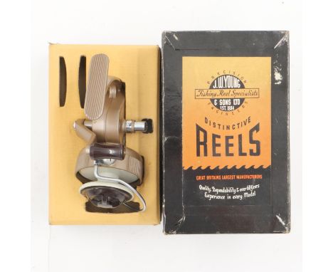 Boxed J W Young, Ambidex fixed spool fishing reel. UK P&amp;P Group 1 (£16+VAT for the first lot and £2+VAT for subsequent lo