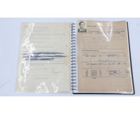 Very interesting folder of early East German DDR Government, possibly Stasi document files on WWII activities in the military