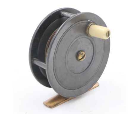 H Monk of Chester gun maker fly fishing reel. UK P&amp;P Group 1 (£16+VAT for the first lot and £2+VAT for subsequent lots) 