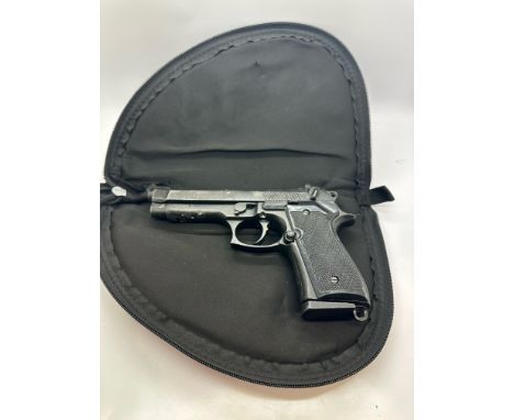 M92 Beretta 9mm handgun, military model replica, moving parts, in carry case. UK P&amp;P Group 2 (£20+VAT for the first lot a