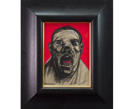 * PETER HOWSON OBE,SHOUTpastel on paper, signed27cm x 20cmFramed and under glass