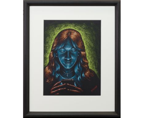 GRAHAM H D MCKEAN,TEXT MEpastel on paper, signed, further signed and titled verso40cm x 30cmFramed