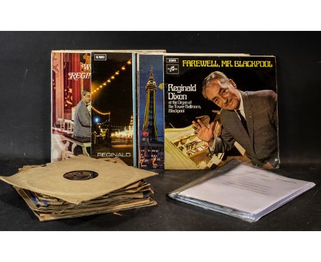 Collection of Reginald Dixon 'Mr Blackpool' Memorabilia, comprising 18 x 78 rpm Records, 17 x 33 rpm Long Playing Albums, a C