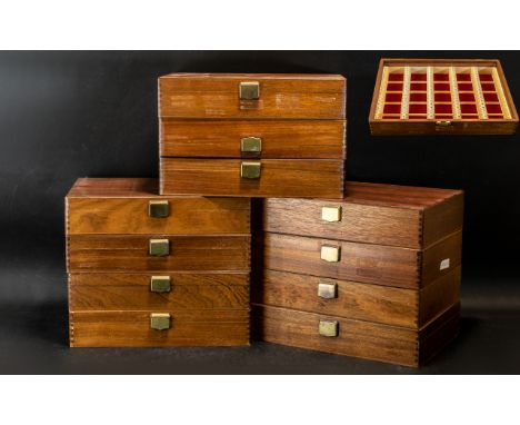 Specimen/Slide Projector Interest, a good collection of slides/microscopic specimen boxes, 13 in total.  excellent condition.