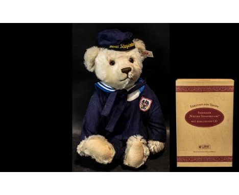 Steiff Teddy Bear 'Vienna Choir Boy' Serial No. 996634 Limited Edition No. 01771, Anniversary Edition. Musical, plays 'Land o