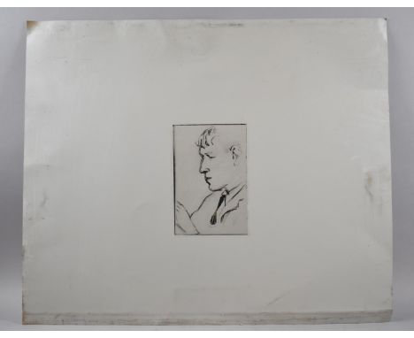 A Lithograph on Steel, Maurice Field (1905-1988), Portrait of Wystan Hugh Auden 