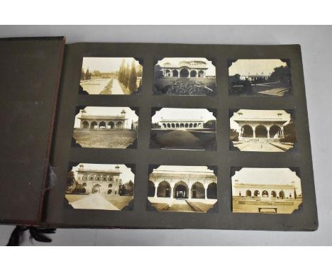 An Album Containing Over 200 Vintage Photographs of Military Campaigns, India, Military Vehicle Crash, Dams, Temples, Tanks, 