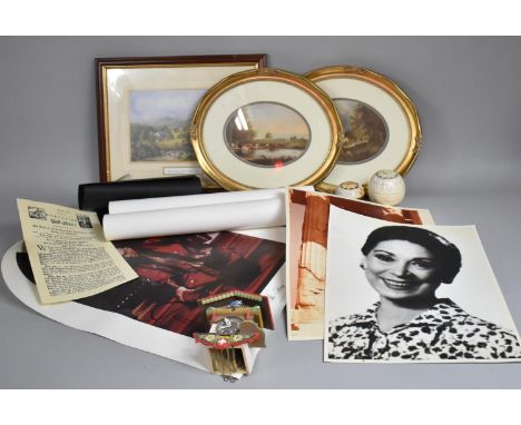 A Collection of Various Items to comprise Poster, Gilt Framed Print Cuckoo Clock Etc 