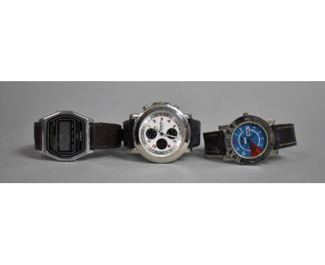 A Collection of Three Vintage Wrist Watches to include Ronson Rw21040, NAF-NAF Air Forces Watch and a Casio Alarm Chronograph