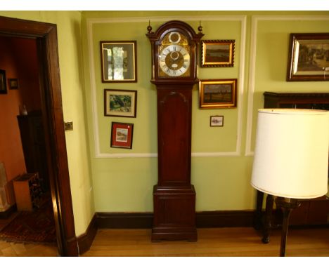 A 19th century oak-cased 8-day longcase clock, Joseph Barber of London, the 12" arch-top dial having silvered chapter ring wi