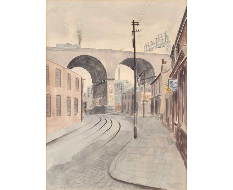 Bob Kay (British 1907–1994) "Colour Sketch, Stockport" Signed and titled, watercolour.35 x 26cm (framed 53 x 43.5cm)Artists’ 