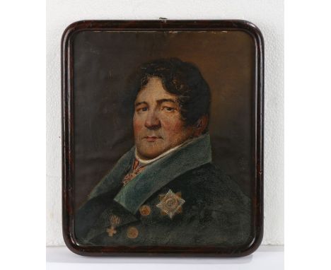 19th Century portrait, General Magnus Gottfried Von Foch, 21cm x 25cm 