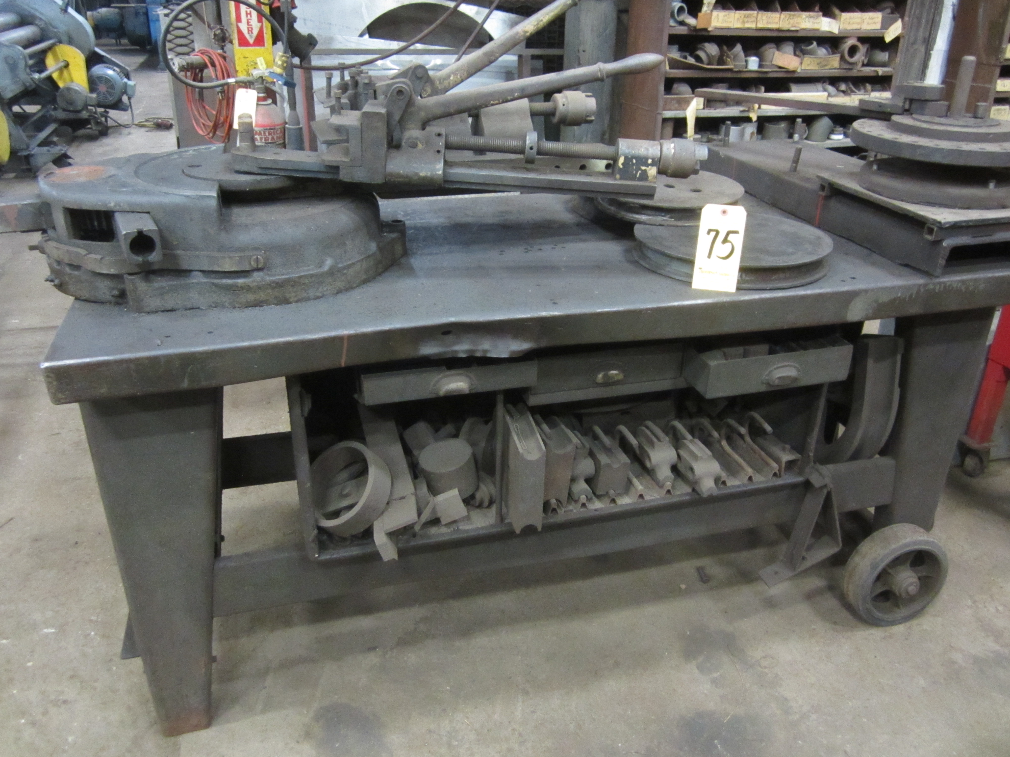 Parker Model CS Hand Operated Tubing Bender with Table and Tooling