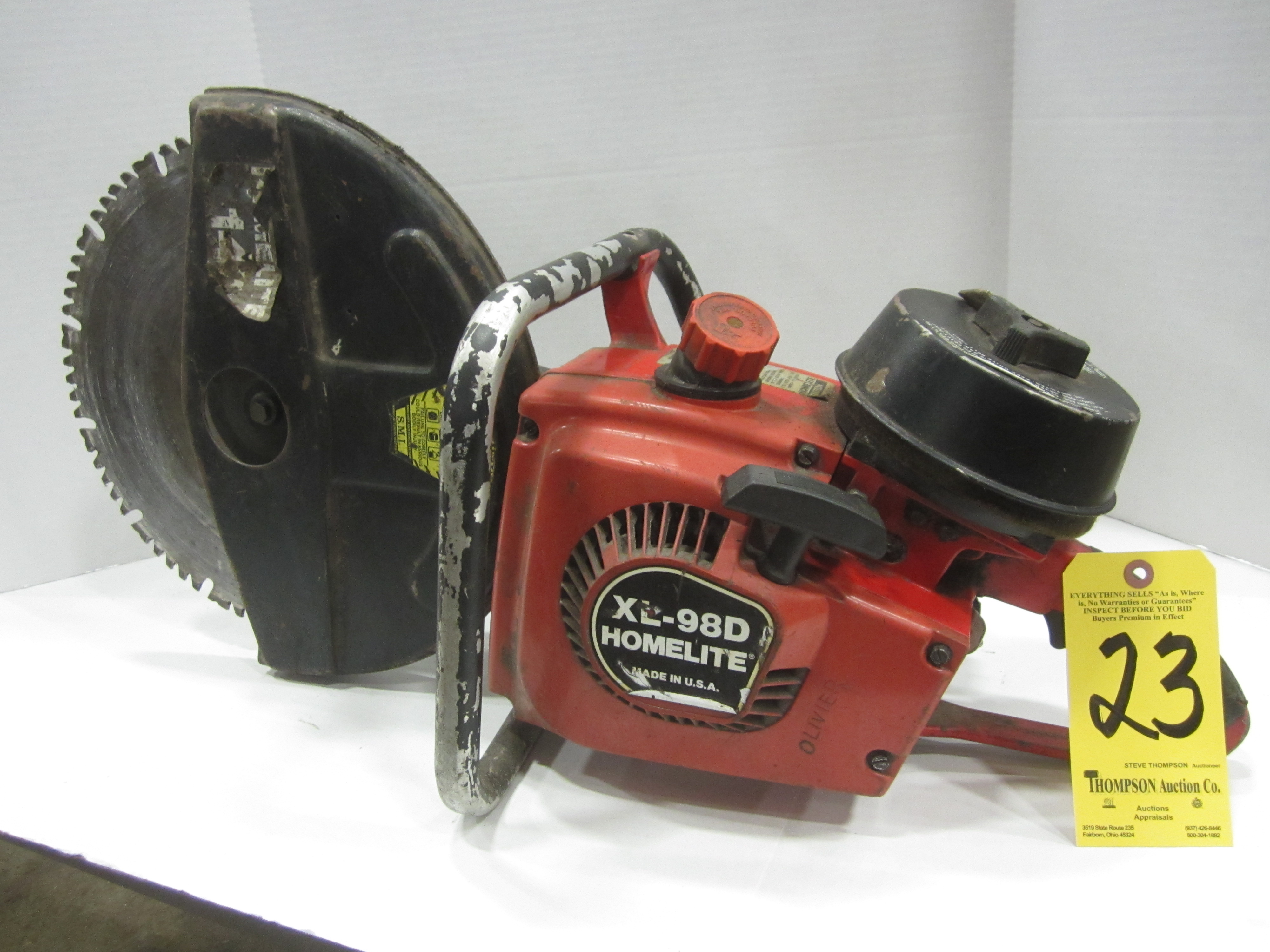 Homelite Model XL98D Gas Powered 14 Inch Cut Off Saw