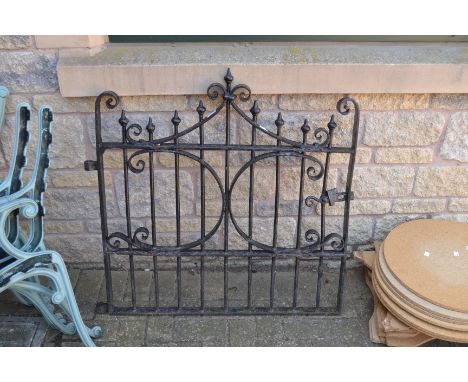 Architectural salvage - a wrought iron garden gate, 92cm x 92cm