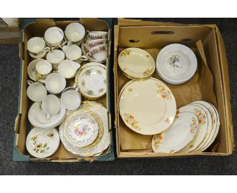 Teawares - a Dubarry china part tea service; a Myott part tea service; a Royal Stafford part tea service (2 boxes)