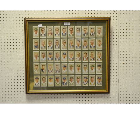 Sporting Interest - framed cigarette cards, Cricketer Series; Ltd Edition framed print, Queens Park Derbyshire Cricket ground