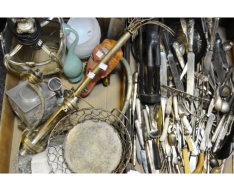 Household Goods - flatware; light fittings;  etc ( 2 boxes)