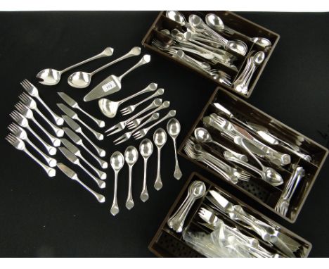 A suite of Rosenthal silver plated cutlery
including cake slice, serving spoons, sauce ladle, etc.