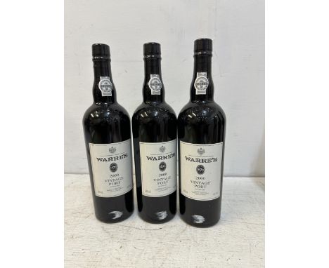 Three bottles of Warres vintage Port 2000 Location: A 