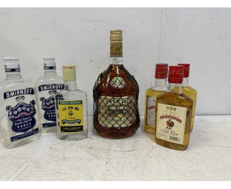 Mixed bottles of spirits to include Vodka, Rum and Cockspur fine Rum Location: L5 