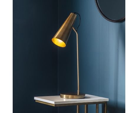 { Option of lots:  55, 55a } Kam Table Lamp Gold Light up any surface with our new table lamps. When turned off, a table lamp