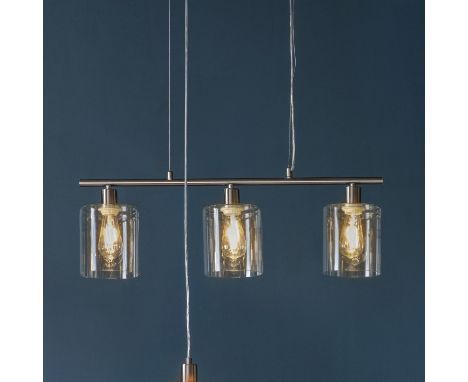 { Option of lots:  20 } Chicago 3 Pendant Light Brushed Nickel Simple yet stylish providing your  living space a warm and con