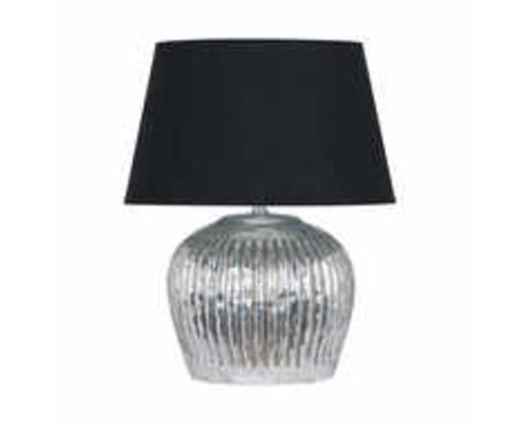 A Pair of Olivia Silver Ceramic Table Lamp Ceramic And Complemented By Its Elegant Shape And Silver Finishes To Give It A Met