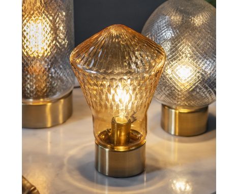{ Option of lots:  58 } Lawrence Table Lamp Ultra modern contemporary design Metal, Glass 18 x 18 x 25cm (Loc 5056315977143)