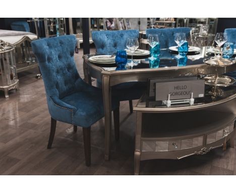 { Option of lots:  671, 672 } Madison Teal Button Pressed Dining Wing Chair The Cocktail Design Is Extremely Popular While Th