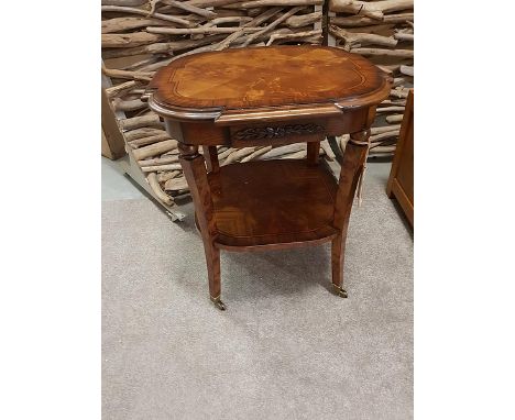 Cheshire Side Table A Stunning Reproduction Side Table In Notra Crotch Satinwood And Rosewood The Legs Are Wrapped In Elm Bur