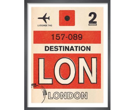 Nick Cranston Destination London 36x28cm Framed Print in Responsibly Sourced Solid Frame With A Brushed Black Satin Finish Pr