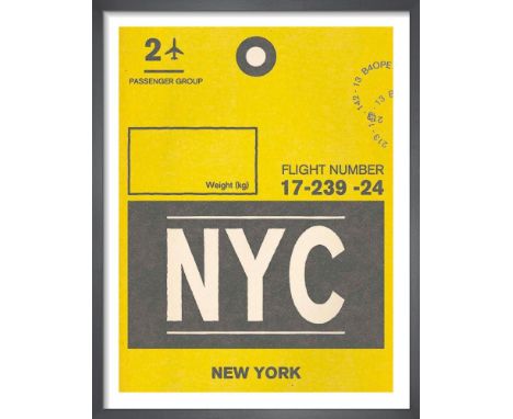 Nick Cranston Destination - New York, 28x36cm Framed Print in Responsibly Sourced Solid Frame With A Brushed Black Satin Fini