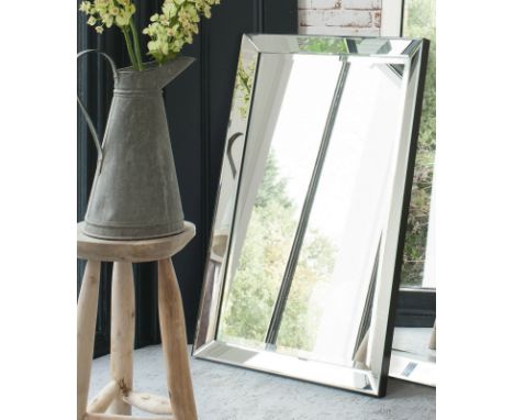 Luna Overmantle  Versatile angled all bevelled mirror frame at a scale to suit any interior 1120 x 865mm