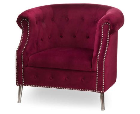 Chesterfield Chair Aubergine Velvet  The Chesterfield Chair is a  smart and sophisticated armchair a true luxurious item of s