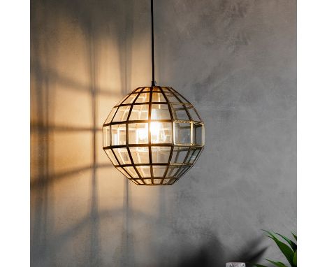 { Option of lots:  65, 65a } Matteo Pendant Lamp Add some light to your room with this disco ball style glass pendant lamp.St