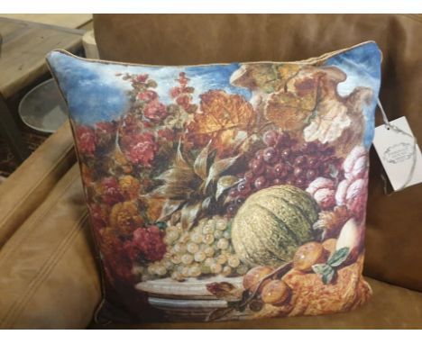 { Option of lots:  533, 534, 535, 536 } 4 x Bacchus Fruit Cushion a reproduction print from the Netherlandish School, (17th c