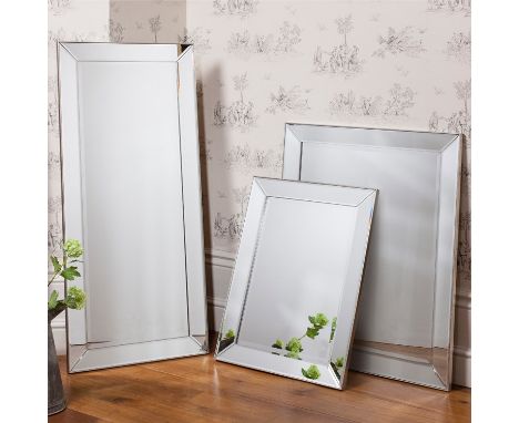 Luna Mirror  Versatile angled all bevelled mirror frame at a scale to suit any interior 510 x 1425mm