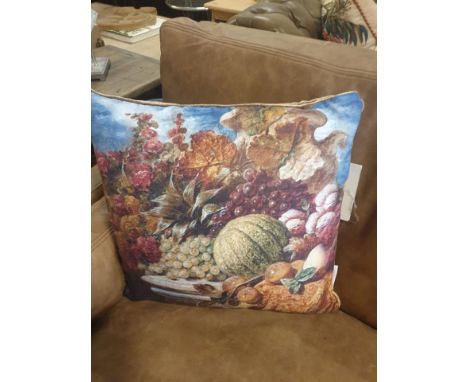 { Option of lots:  485, 486 } 4 x Bacchus Fruit Cushion a reproduction print from the Netherlandish School, (17th century) de