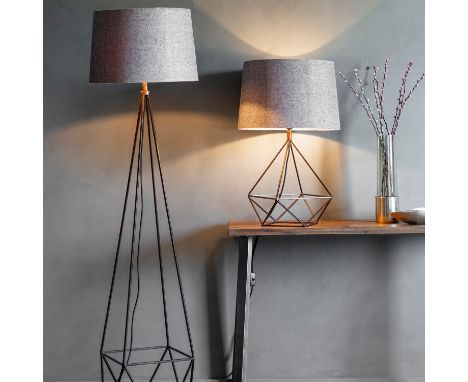{ Option of lots:  66, 66a } Mauro Floor Lamp This bold, geometric styled floor lamp is a unique focal point for your home an