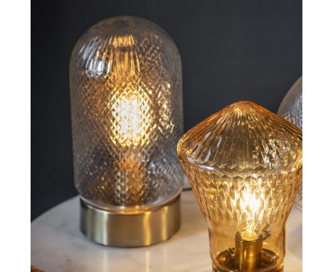 { Option of lots:  102, 102a } Spalding Table Lamp Ultra modern contemporary design Metal, Glass 13 x 13 x 28cm (Loc 50563159