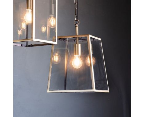 { Option of lots:  50, 50a } Hellier Pendant Light  Make a statement with this contemporary pendant light. The light has a ru