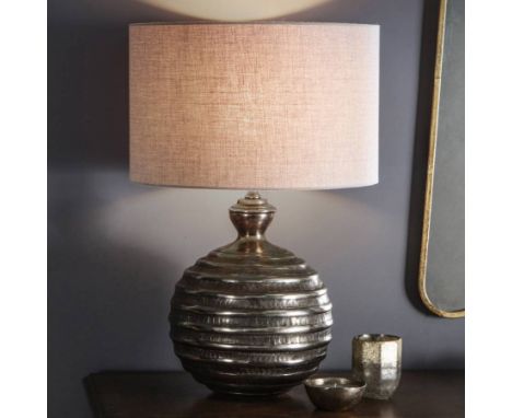 { Option of lots:  43, 43a } Gusta Table Lamp Base  Only A contemporary design table lamp base with ribbed patternMetal 28 x 