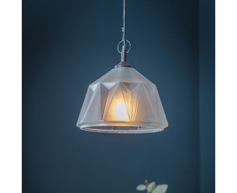 { Option of lots:  23, 23a } Dansey Pendant Light This stunning and sophisticated frosted glass pendant light, is a beautiful