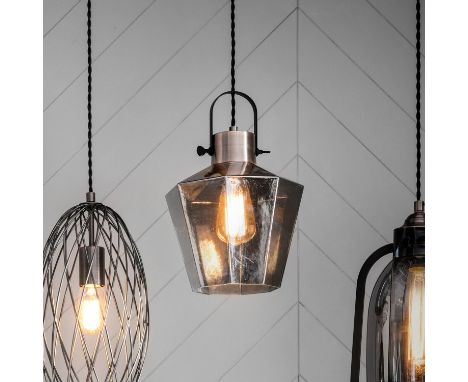 { Option of lots:  5, 5a } Atlanta Pendant Light Complete your stylish interior with this distressed glass pendant light feat