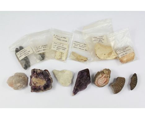 Collection of Bronze Age Hide Scrapers.This lot includes a small quantity of mineral formations.