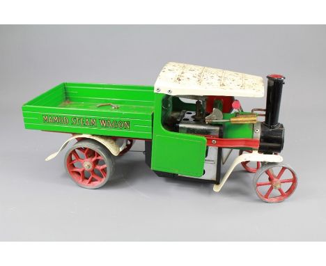 A Vintage Namod Steam Wagon, the wagon painted in green and red livery.