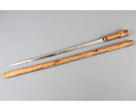 An Early 20th Century Custom Official's Stick Sword. Note: Swords like this were used to pierce cotton bales to ensure they h