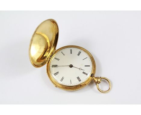 Lady's Vacheron &amp; Constantin 18ct Gold and Enamel Pocket Watch. The pocket watch having a white enamel face with Roman di